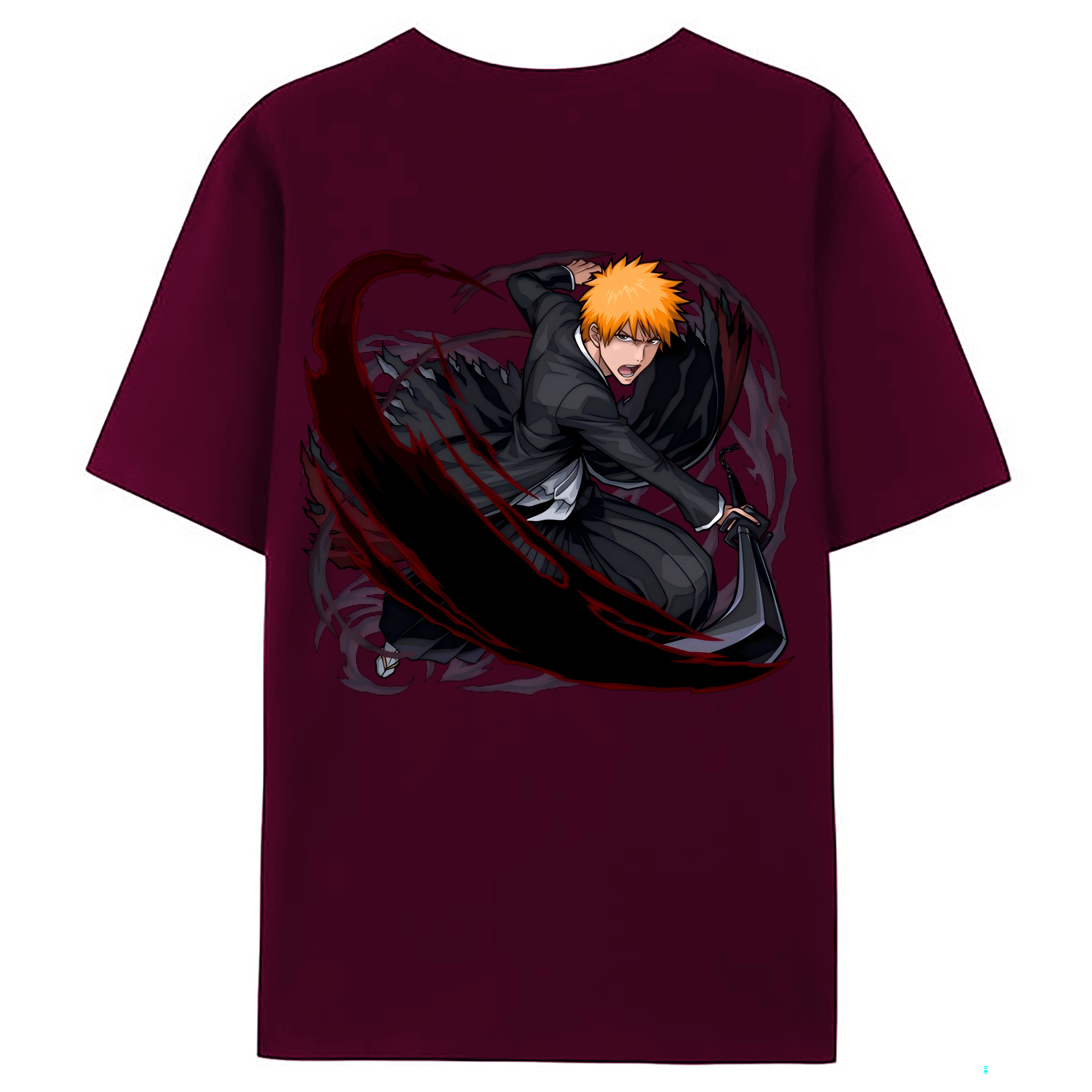（画像用） ブリーチ 黒崎一護（くろさき いちご）BLEACH Kurosaki Ichigo レディース半袖Tシャツ(バックプリント)
